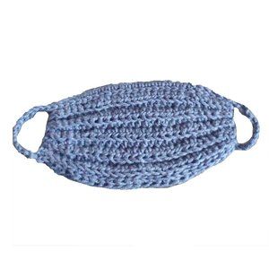 Navy Blue Handmade Crochet Face Mask